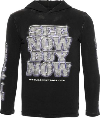 Balenciaga SNBN Hooded Long-sleeve T-shirt