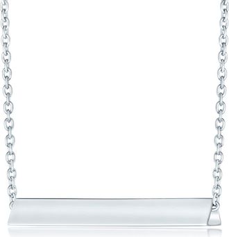 Bling Jewelry Sterling Silver Horizontal Bar Pendant Necklace at Nordstrom Rack