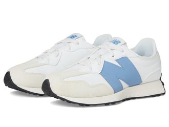 New Balance 327 Bungee Lace SneakersUnisex children, White Blue Lagoon, 4.5 UK