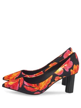 Ferragamo Badia pumps met bloemenprint - Zwart