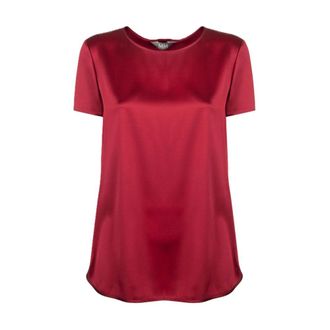 Max Mara Blouses, female, Red, Size: XS Cortona Silk Shirt