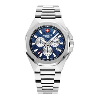 Swiss Alpine Military Avenger Chronograph 42 mm - Heren - Accessoires - Grijs - Maat: ONE Size