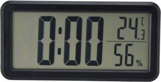 OEM Reloj Despertador Digital Port&aacute;til Negro, Con Pantalla De Temperatura Y Humedad, Reloj De Pared Digital Lcd Para Dormitorio Y Oficina