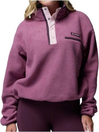 Columbia Helvetia II Cropped Half Snap Fleece Fleecepullover f&uuml;r Damen | lila