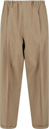 Magliano Brown Peoples Relaxed Fit Pleated Trousers