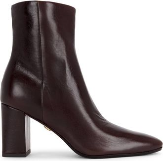 Veronica Beard Cera Black Heel Wax Boot In Dark Raisin
