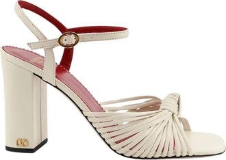 Valentino Annet T.90 Sandaal - Dames - Sandalen met hakken - Wit - 41 EU - Leer - Schoenen