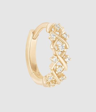 Stone Paris Mini Cr&eacute;ole Dunaway Diamants Or Jaune (vendue &agrave; lunit&eacute;)