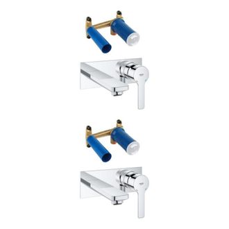 GROHE Conjunto 2 Mezcladores De Lavabo De Pared De 2 Orificios M + Cuerpo Empotrado