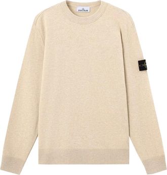 Stone Island Truien & Vesten, Heren, Beige, 2Xl, Wol, Ronde hals gebreide kleding