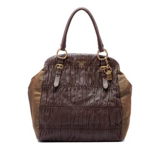Prada Pre-owned Prada Nappa Gaufre and Tessuto Tote Ladies NHLMN5XNX6UIQH29