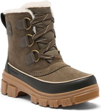 Sorel Tivoli V Faux Fur Lined Waterproof Boot in Major/black at Nordstrom, Size 6.5