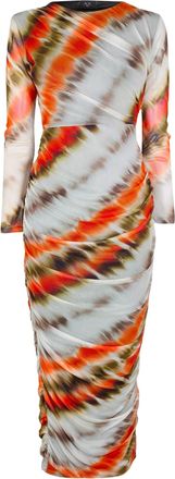 AX PARIS Dames Abstract Mesh Bodycon Jurk (Cr&egrave;me)