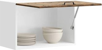 vidaXL Kitchen Wall Cabinet Lucca Smoked Oak Engineered Wood Vidaxl