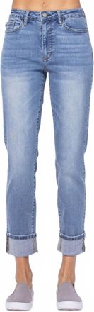 Judy Blue High Waist Boyfriend Jeans In Blue Vintage Wash