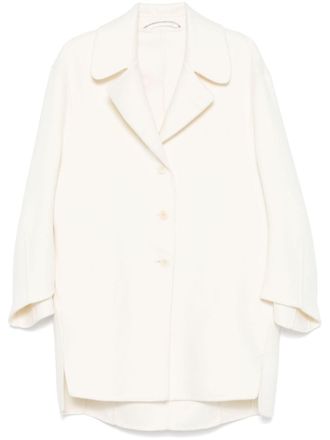 Ermanno Scervino wool coat - women - Virgin Wool/Viscose - 38 - White