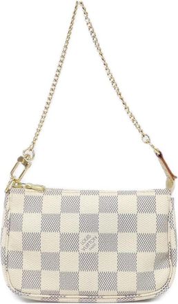 Louis Vuitton Azur Coated Canvas Pochette Pouch (Pre-Owned)
