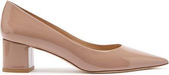 Stuart Weitzman Stuart Weitzman Stuart Power 50 Patent Leather Pumps - Nude