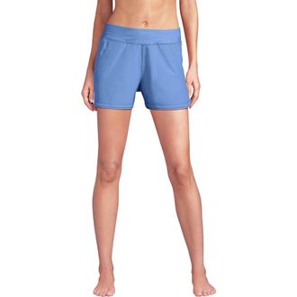 Lands End 3 Quick Dry Elastic Waist Board Shorts Swim Cover-up Shorts with Panty in Lake Blue at Nordstrom, Size 22W