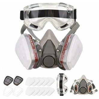OEM M&aacute;scara Respiratoria Reutilizable De Media Cara 6200, M&aacute;scara Antig&aacute;s, Respiradores De Protecci&oacute;n Respiratoria Con Gafas De Seguridad Para Pintura, So