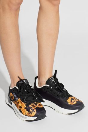 Versace Jeans Couture Sports Shoes With barocco Print, Womens, Black