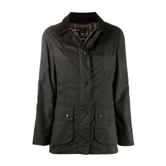 Barbour Jassen, Dames, Groen, M, Katoen, Classic Beadnell Wax Jacket