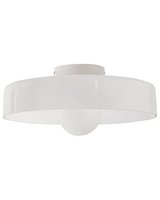 Beliani L&aacute;mpara de techo Vidrio Blanco