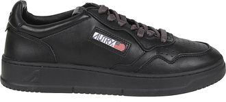 Autry Black Medalist Low Goatskin Sneakers