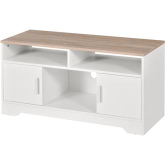 HOMCOM Homcom - Mobile Porta tv fino a 50 Moderno con Scomparti Aperti e 2 Armadietti