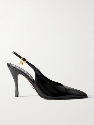 Loewe D&eacute;collet&eacute; Slingback In Pelle Con Decorazione New Comic - Nero