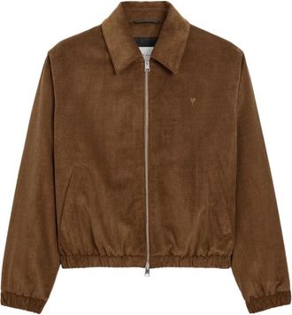 Ami De Coeur Zipped Jacket - Heren - Zomerjassen - Bruin - L - Katoen - Jassen