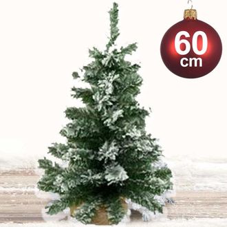 Trade Shop Trade Shop - Albero Di Natale Innevato 60cm 60 Punte Casa Ufficio Arredo Negozio Effetto Neve