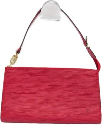 Louis Vuitton Tweedehands leren Louis Vuitton tassen - Dames - Vintage Handtas - Rood - ONE Size - Leer - Vintage