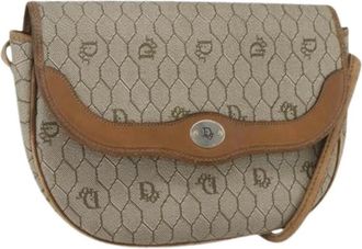 Dior Pre-owned Cross Body Bags, female, Beige, Size: ONE SIZE Pre-owned Canvas Shoulder Bag