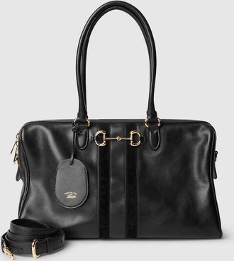 Gucci Borsetto Large Boston Bag, Black, Leather