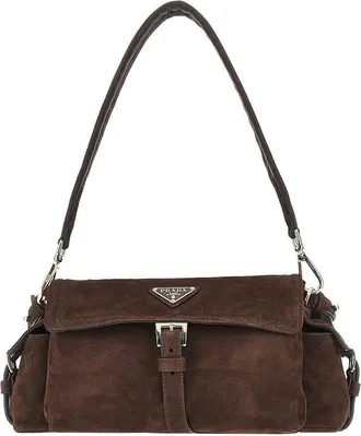 Prada Suede leather medium Prada Explore bag Woman One Size