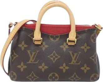 Louis Vuitton Pre-owned Mini Bags, female, Brown, Size: ONE SIZE Pre-owned Nano Pallas Handbag