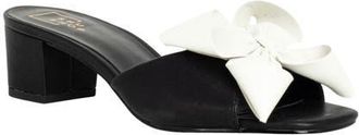 Shushop Flora Slide Sandal in Black And White at Nordstrom, Size 6.5