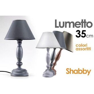 Trade Shop Trade Shop Traesio - Trade Shop - Lumetto 35cm Shabby Chic Lampada Da Tavolo Scrivania Abat Jour Colori Ass 679469