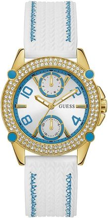Guess Sporty Spice Watch - Dames - Horloges - Wit - ONE Size - Leer - Accessoires