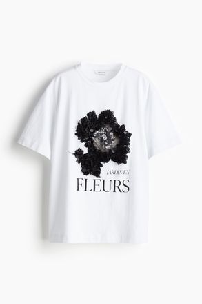 H&M Embellished T-shirt - White