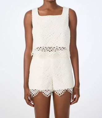 Trina Turk Albi Lace Top In Ivory