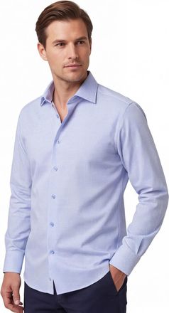 Eton Overhemd Eton lichtblauw Classic Fit met borstzak