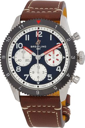 Breitling Pre-owned Breitling Classic AVI Chronograph Automatic Black Dial Mens Watch Y233801A1B1X1