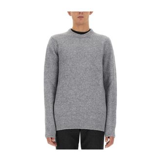 Dolce & Gabbana Round-neck Knitwear, male, Gray, Size: L Round-neck Knitwear