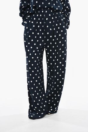 Balenciaga Pantaloni Pigiama a Gamba Larga e a Pois Balenciaga