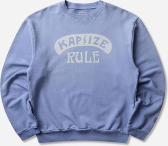 KAPITAL Men s SWT Knit Crewneck Sweatshirt (Kapsize Rule) Light Blue