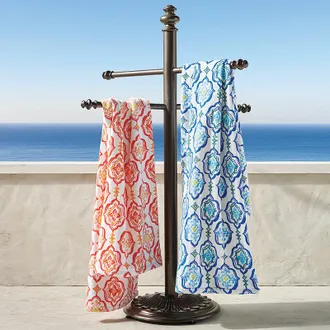 Frontgate Trapani Aluminum Towel Stand - Bronze - Frontgate
