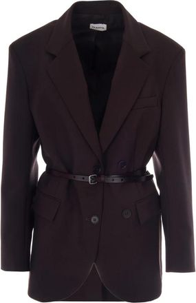 P.A.R.O.S.H. Klassieke Revers Blazer - Dames - Blazers - Bruin - S - Wol - Jassen