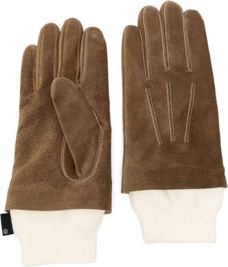 Undercover suede gloves - Brown